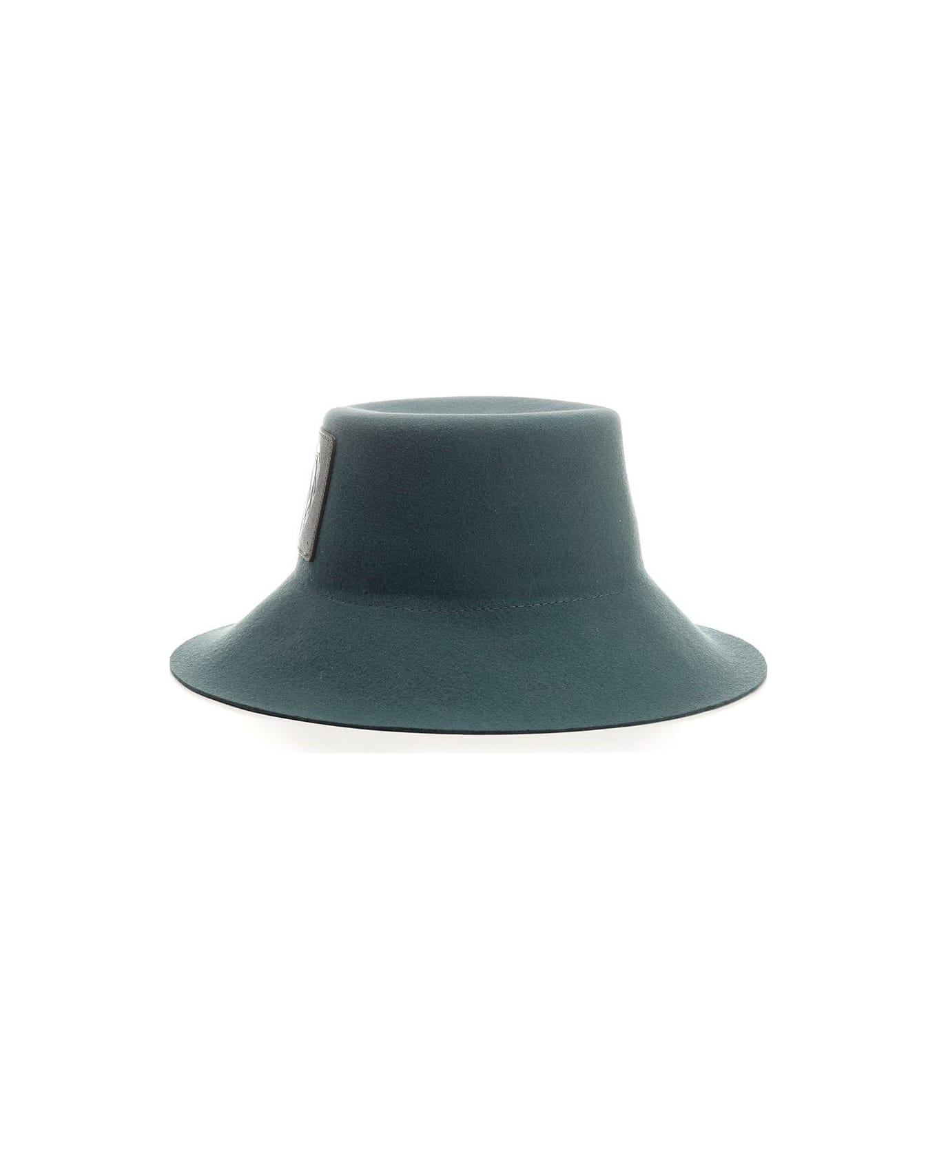 Helen Kaminski Logo Patch Felt Hat - Green
