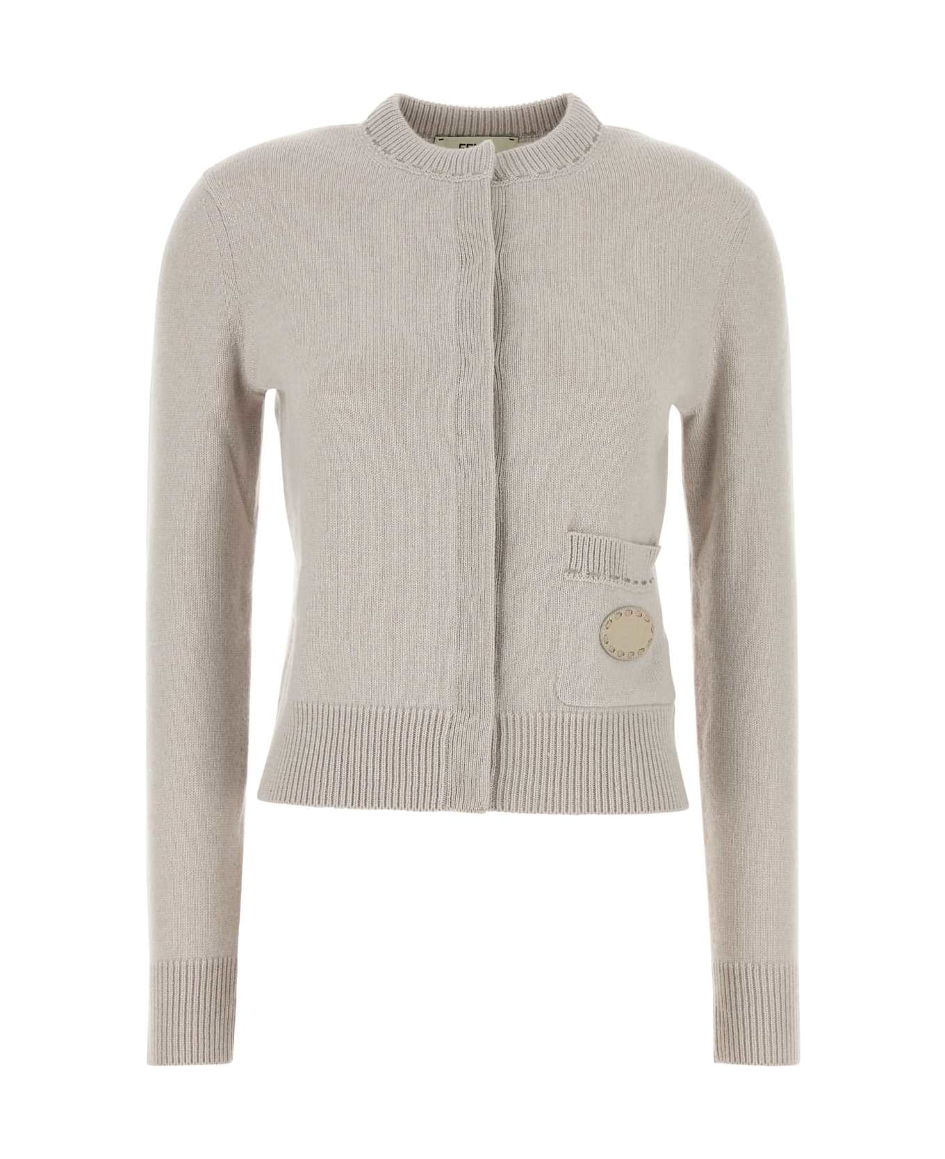 Fendi Cappuccino Cashmere Cardigan - GREY