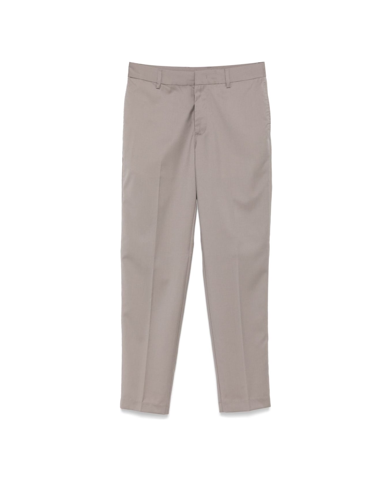 Emporio Armani Wool Chino Trousers - Dove Grey