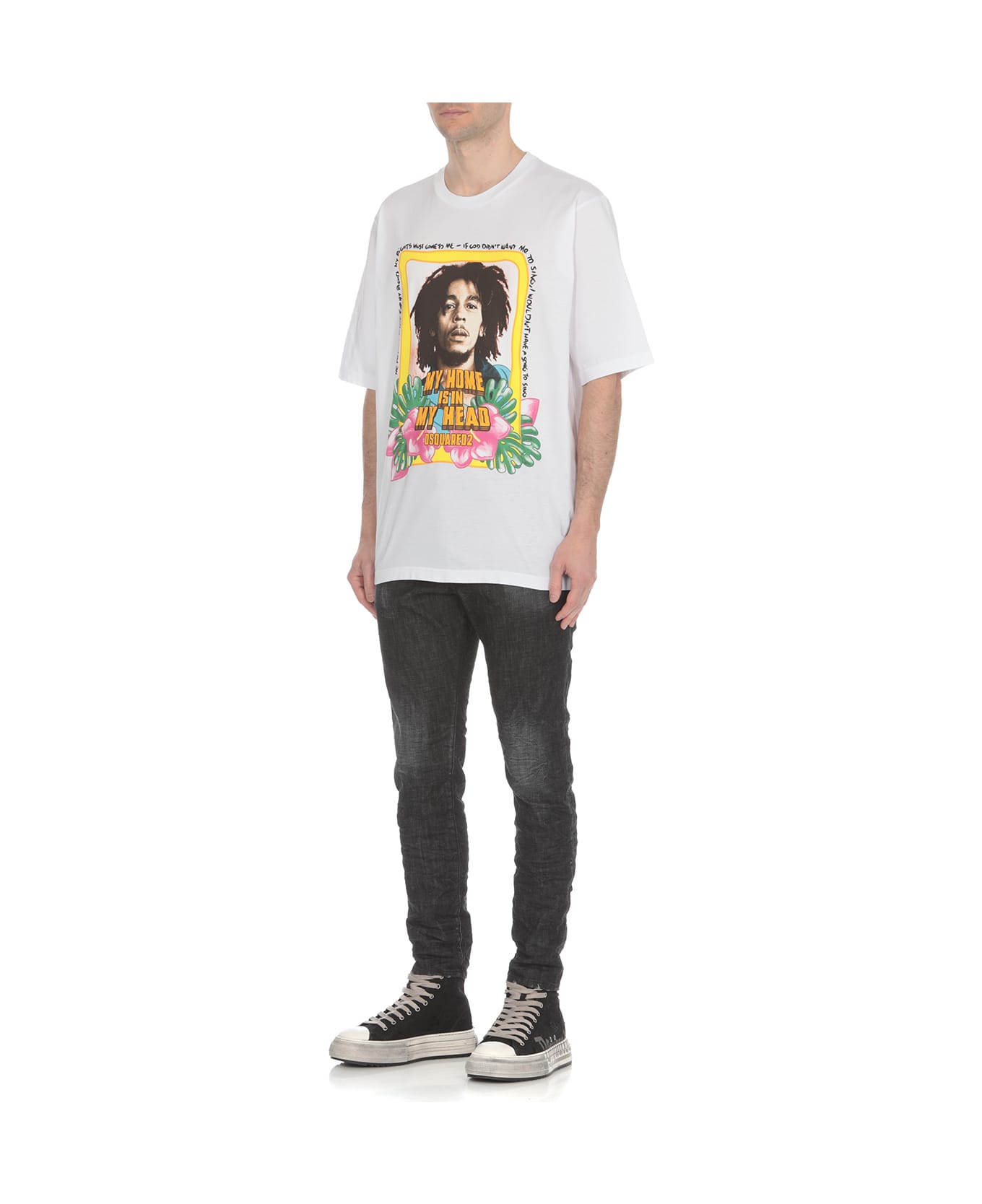 Dsquared2 Bob Marley Skater T-shirt - White