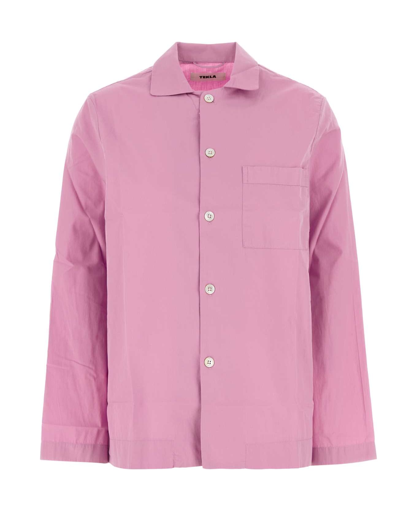 Tekla Pink Poplin Shirt - PURPLEPINK