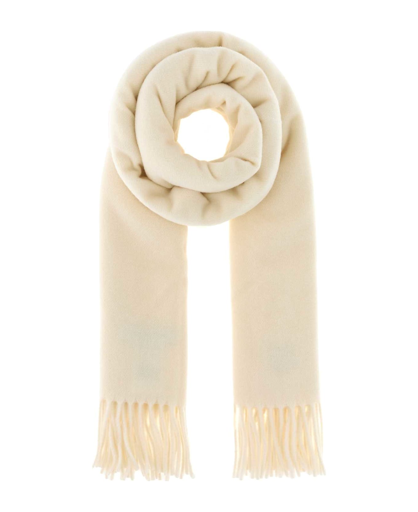 Maison Kitsuné Ivory Wool Wool Scarf - PAPER
