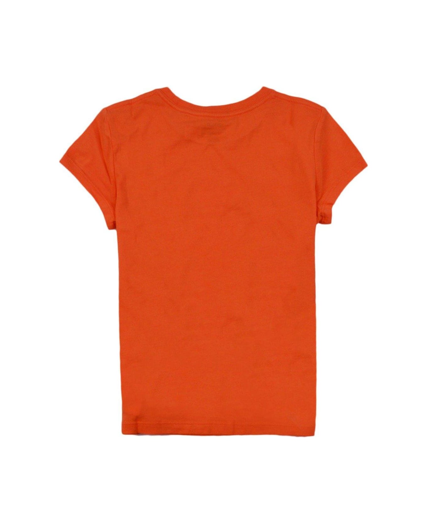 Ralph Lauren Polo Bear-print Crewneck T-shirt - Arancione