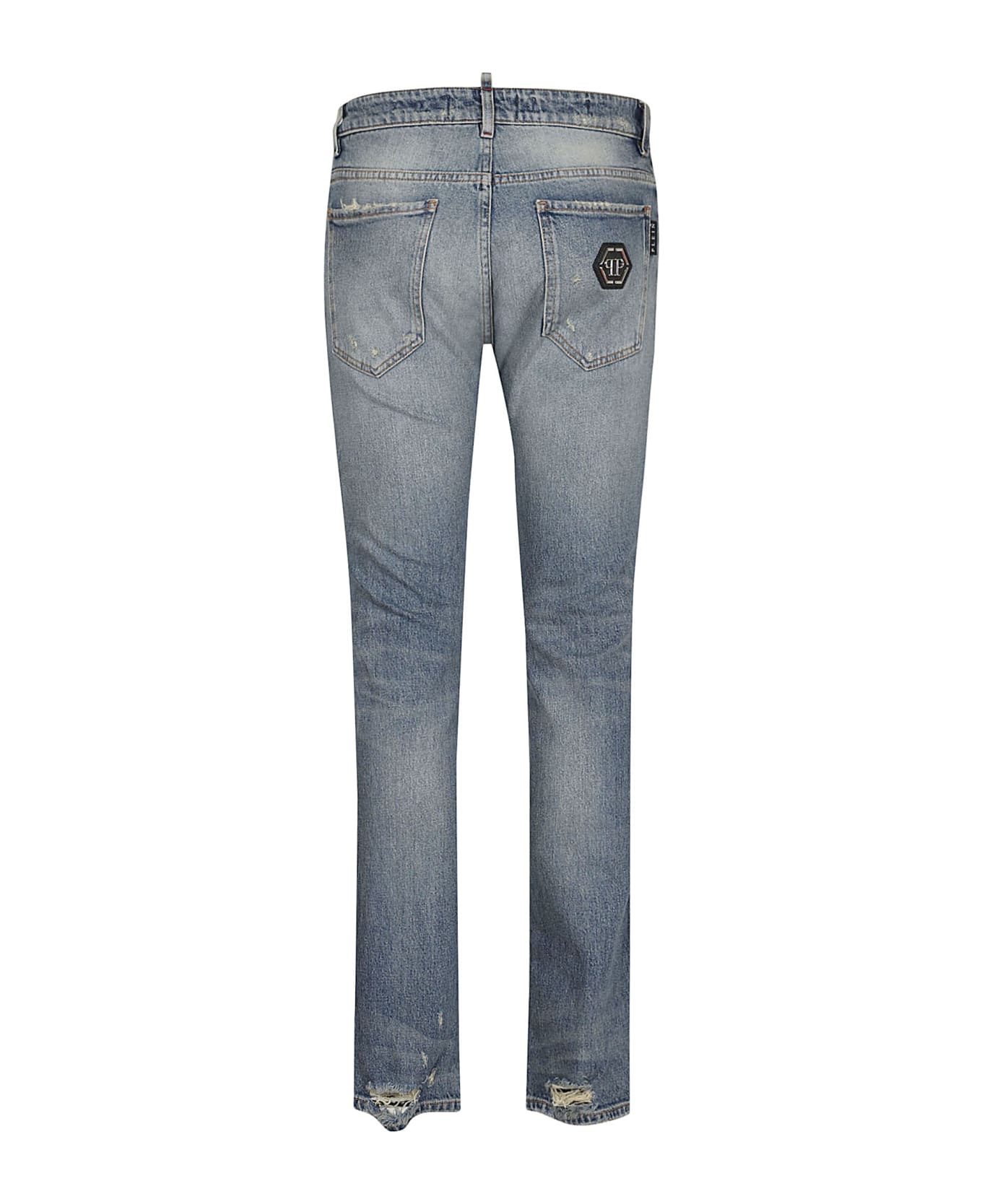 Philipp Plein Denim Trousers Skinny Fit - A Azure Blue