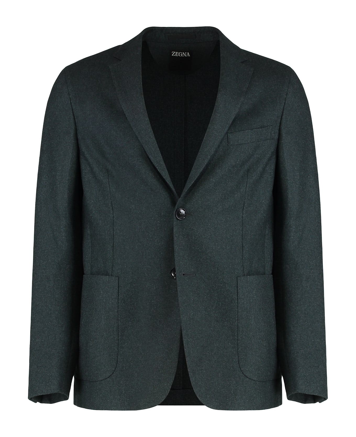 Zegna Blazer In Blended Wool - green