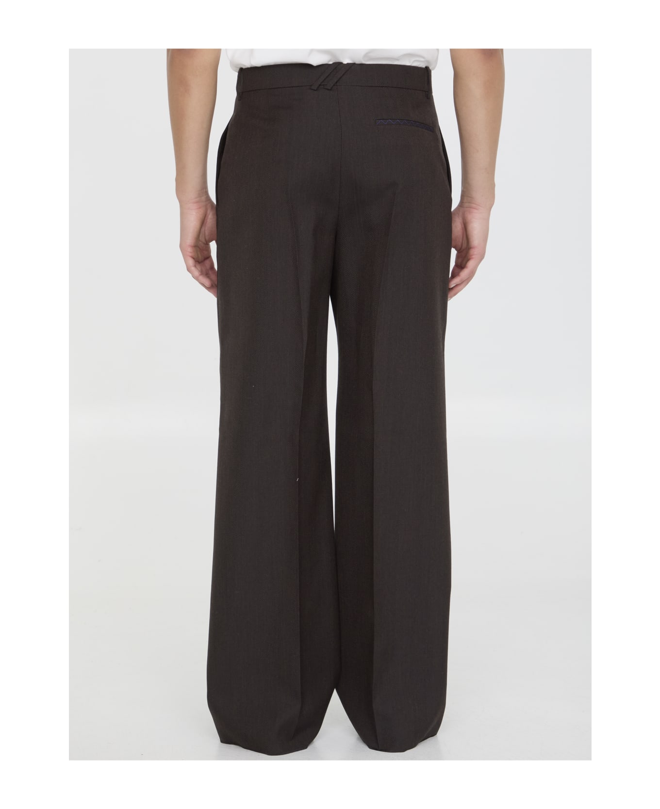 Burberry Wool Trousers - BROWN