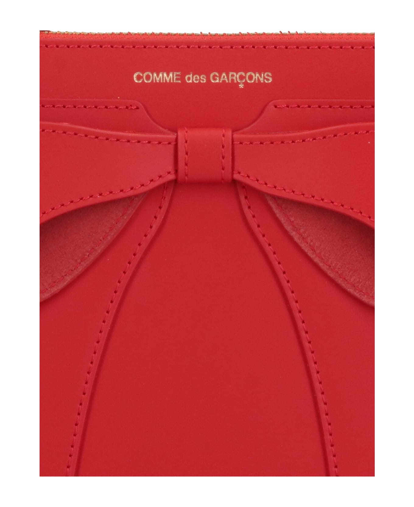 Comme des Garçons Wallet "big Bow" Pouch - Red