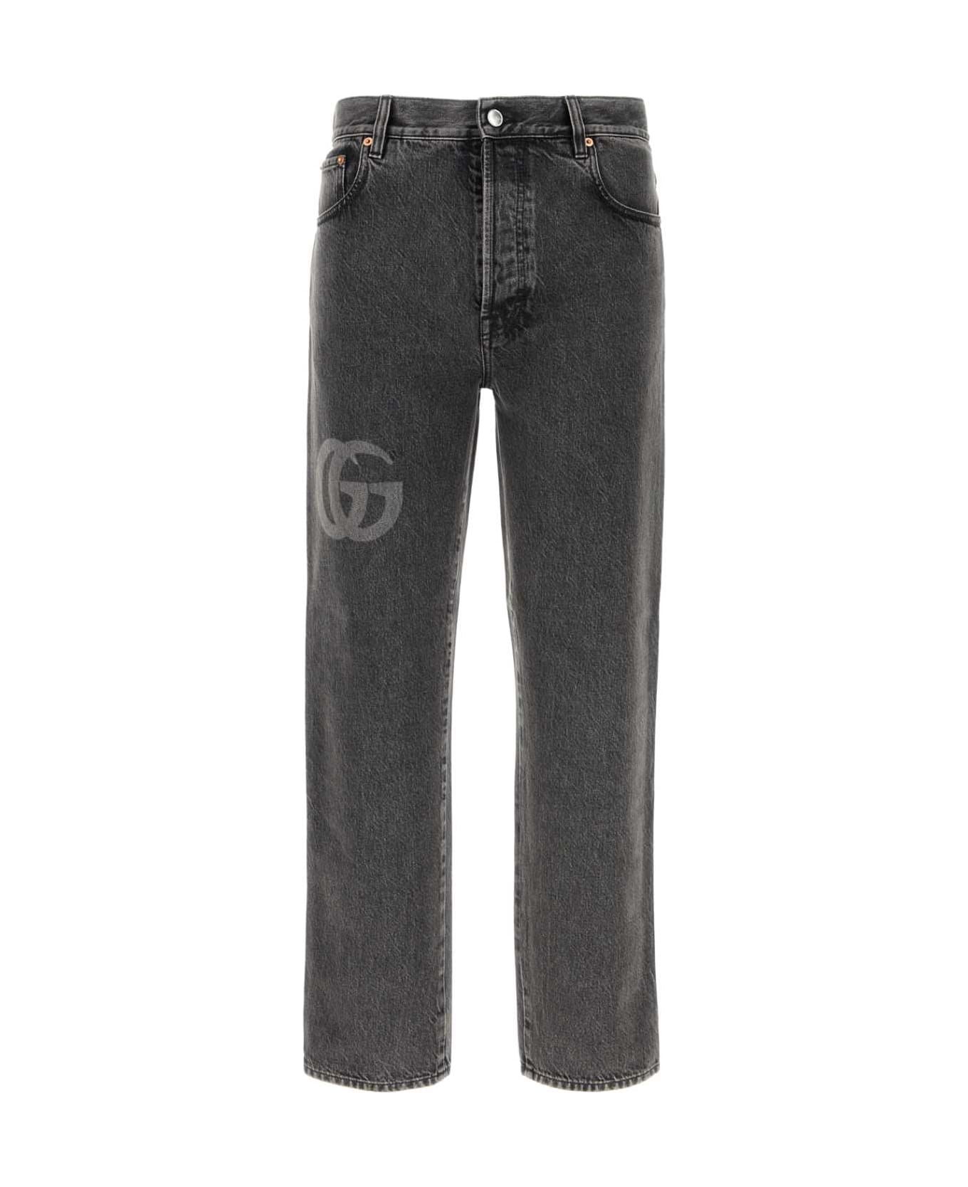 Gucci Dark Grey Denim Jeans - GREYIVORY