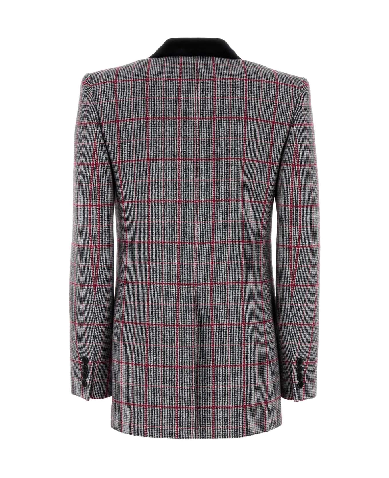 Chloé Embroidered Wool Blazer - BLACKWHITE1