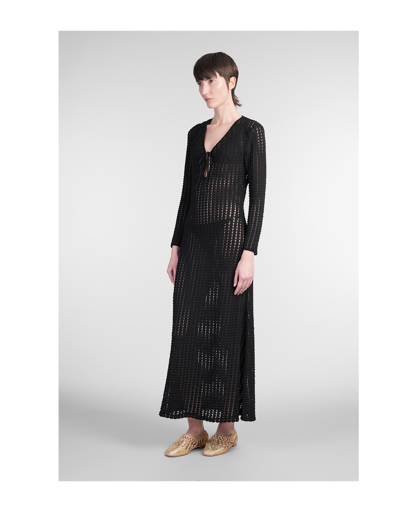 Simkhai Elton Dress Woman In Black Polyester - Nero