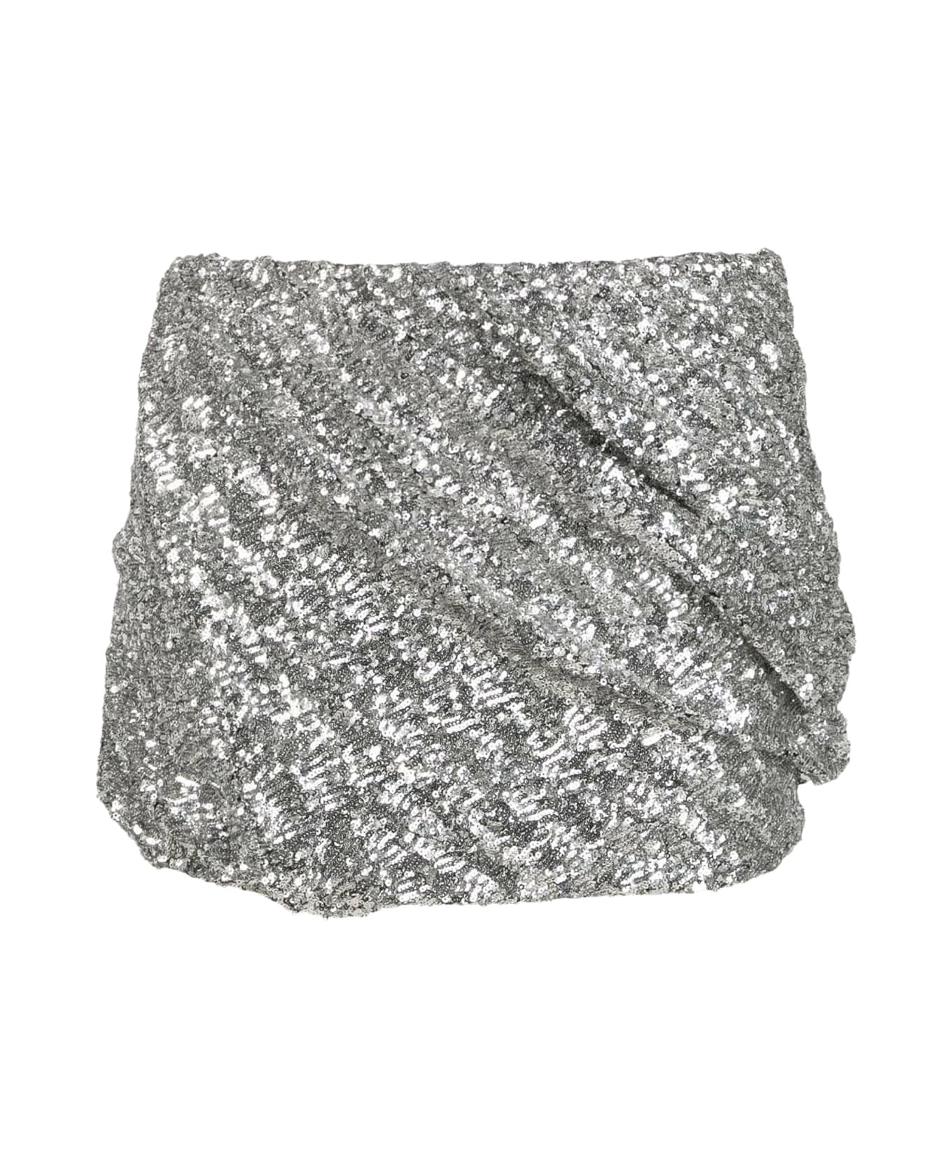 The Attico Mini Skirt - Silver