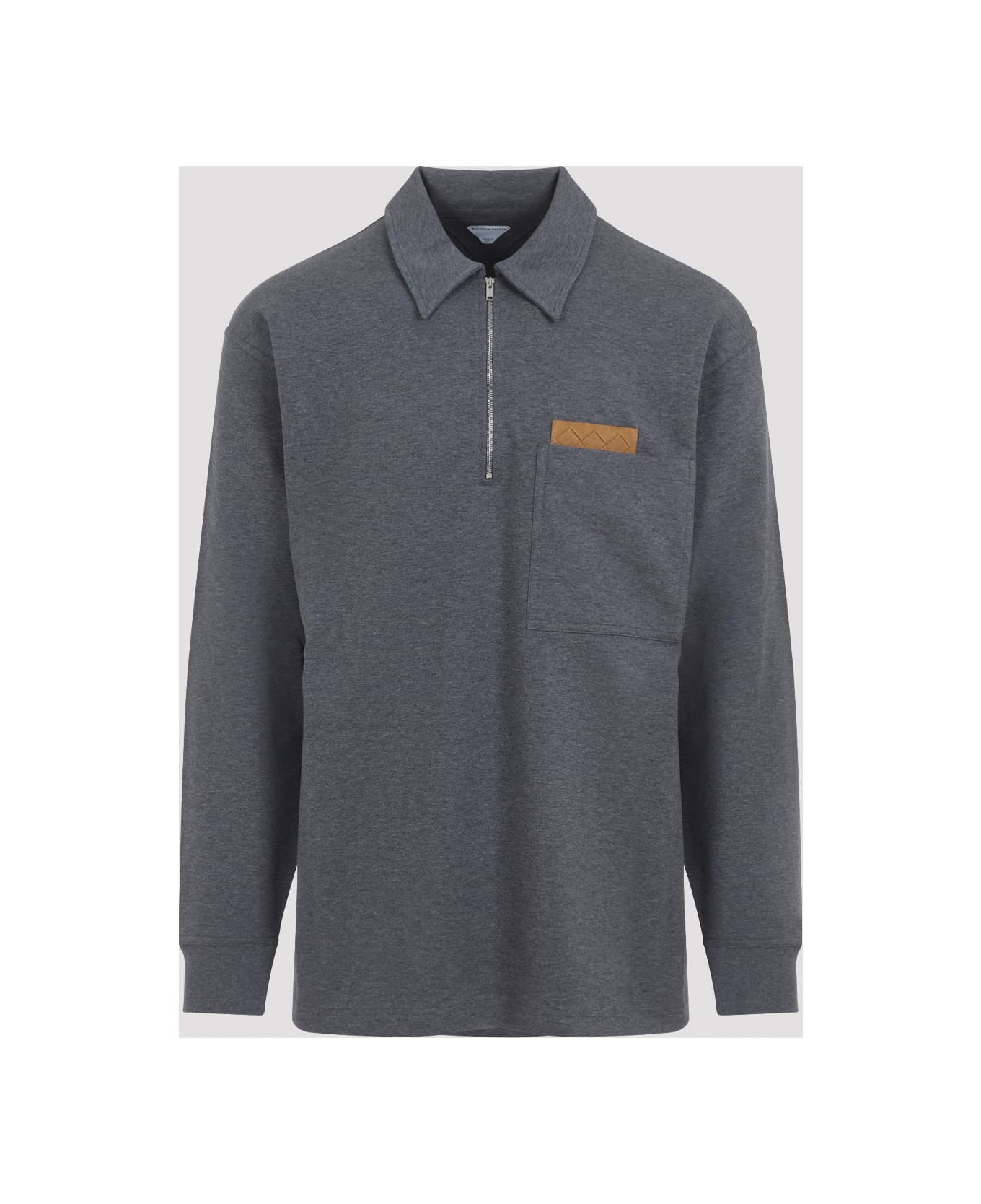 Bottega Veneta Cotton Polo - Dark Grey Melange