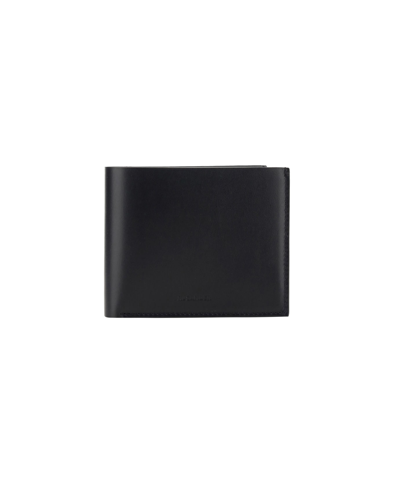 Jil Sander Engraved Logo Bifold Wallet - Black