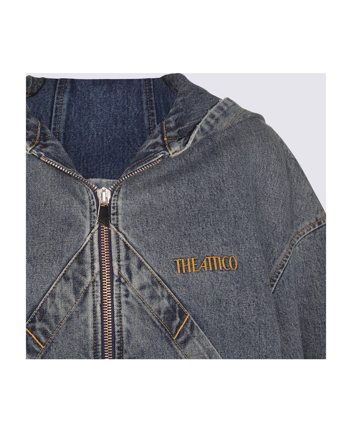The Attico Blue Cotton Denim Jacket - Blue