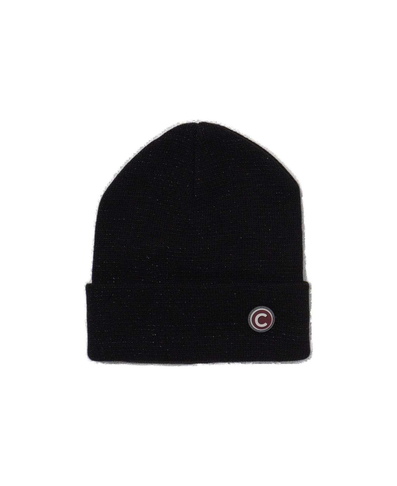 Colmar Logo-patch Knitted Beanie - Black 帽子