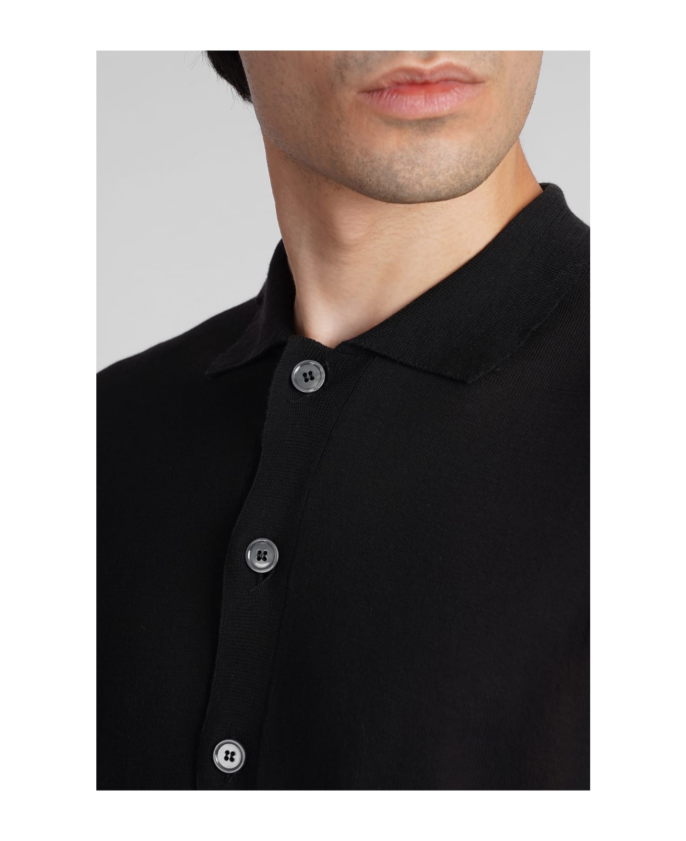 Mauro Grifoni Polo In Black Cotton - black