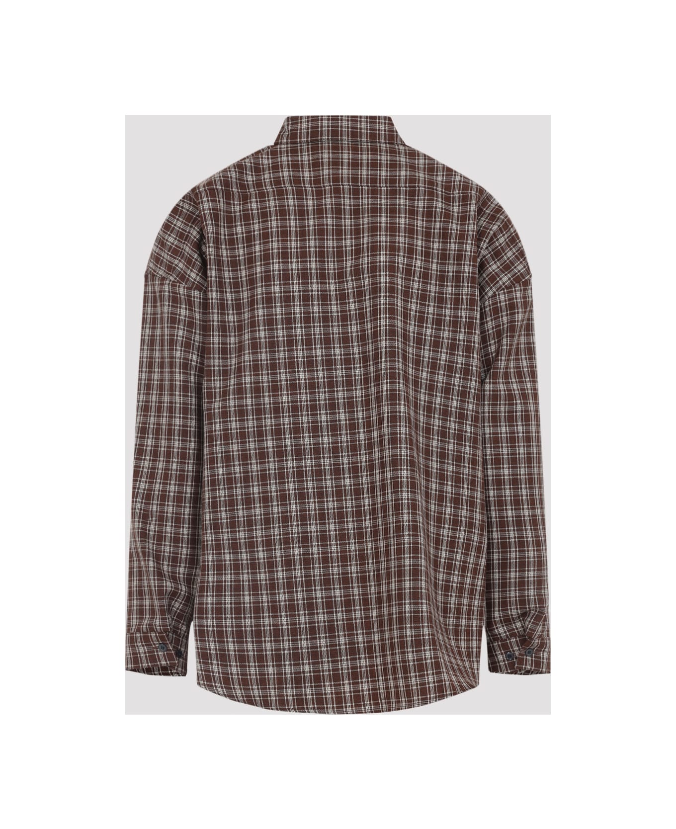 Marni Check Grain De Poudre Wool Shirt - Maroon