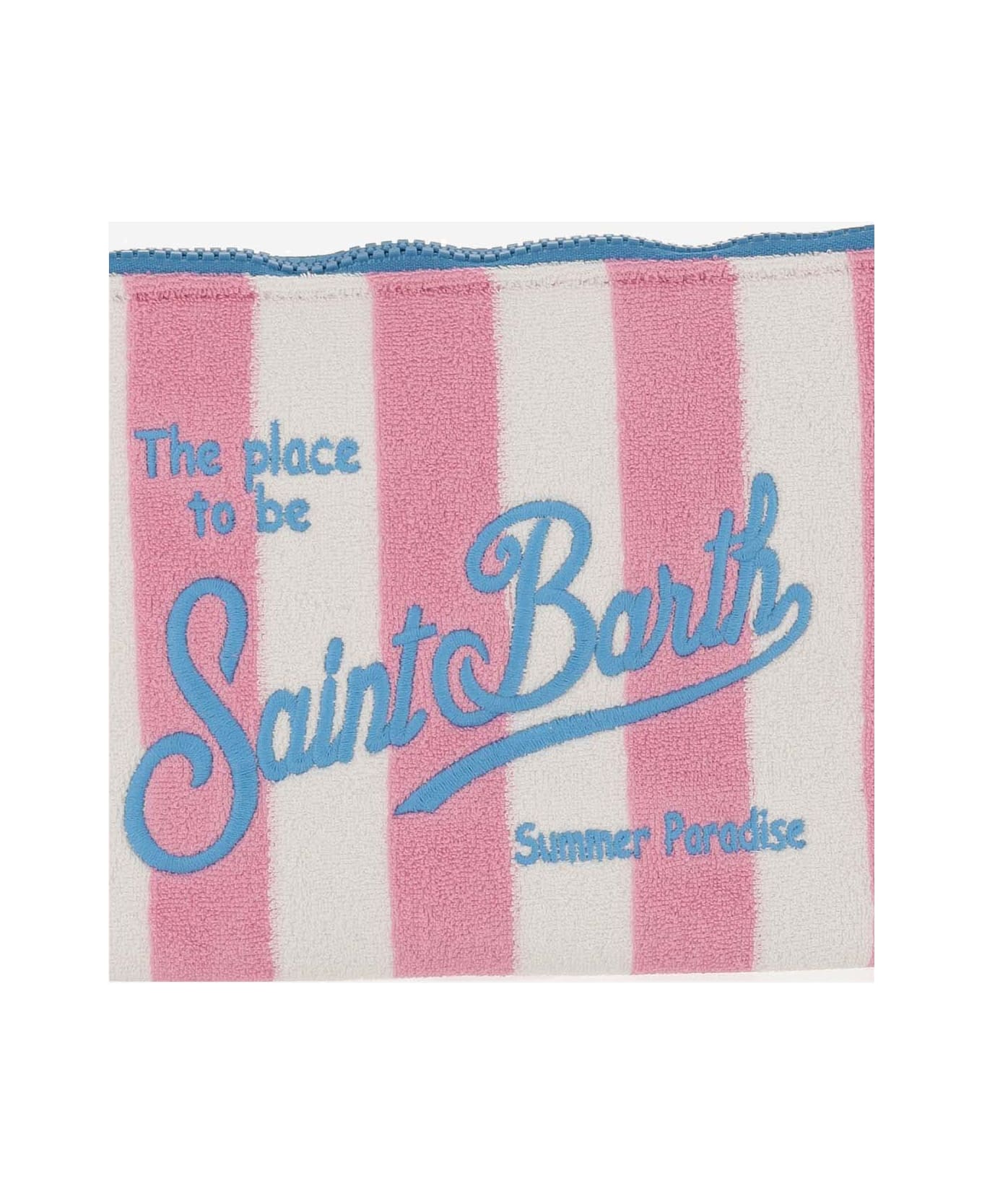 MC2 Saint Barth Fabric Clutch Bag With Striped Pattern - Red クラッチバッグ