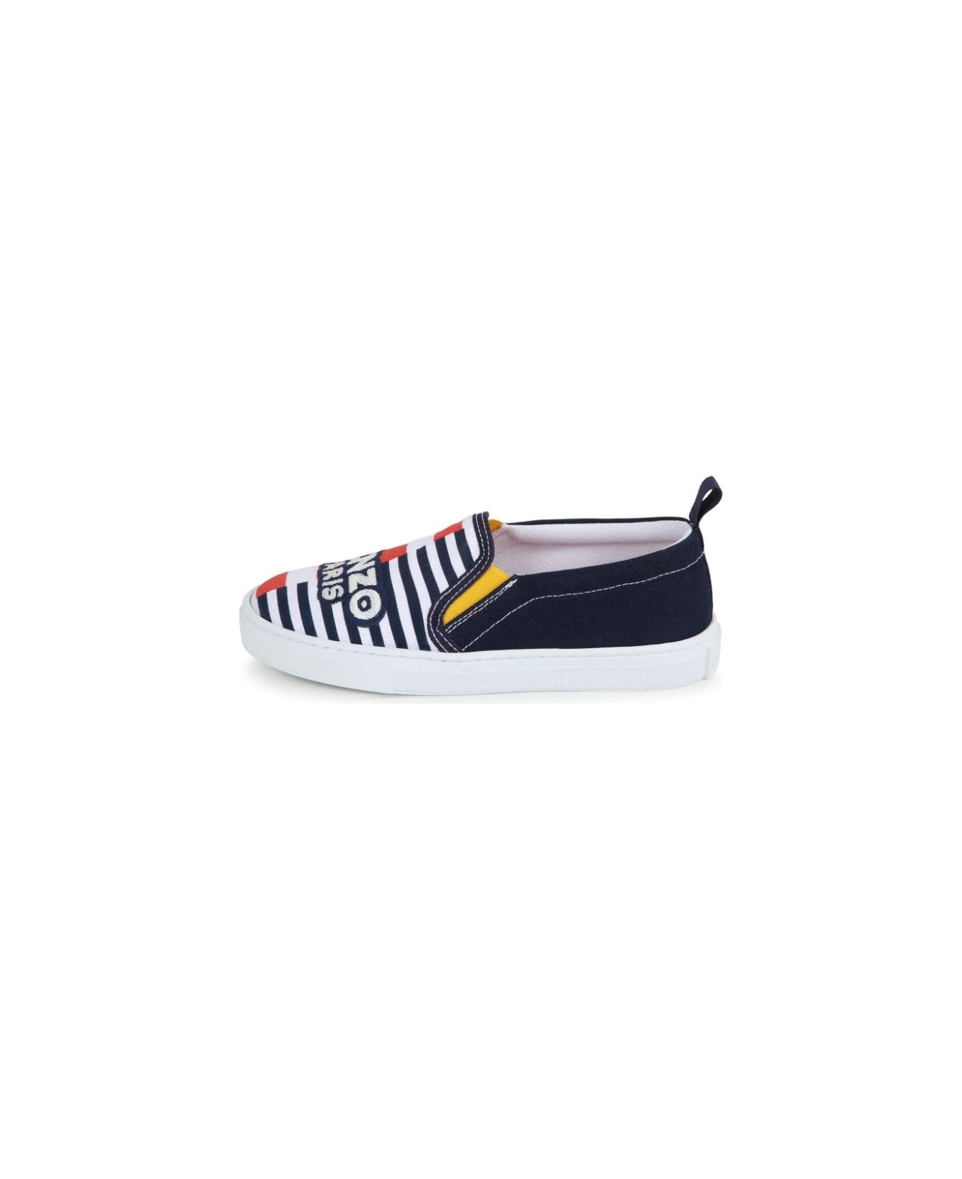 Kenzo Kids Sneakers Con Stampa - Blue