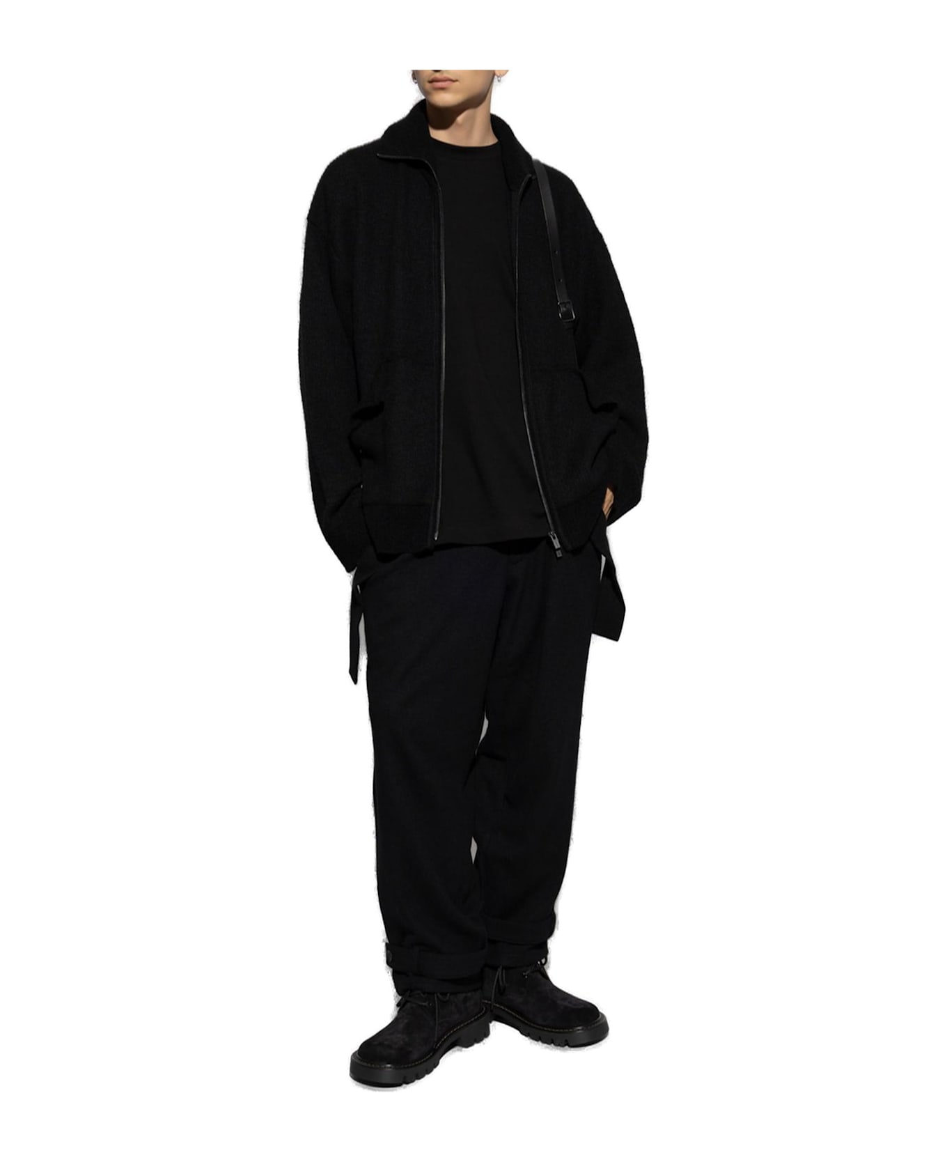 Yohji Yamamoto Logo-printed Crewneck T-shirt - BLACK