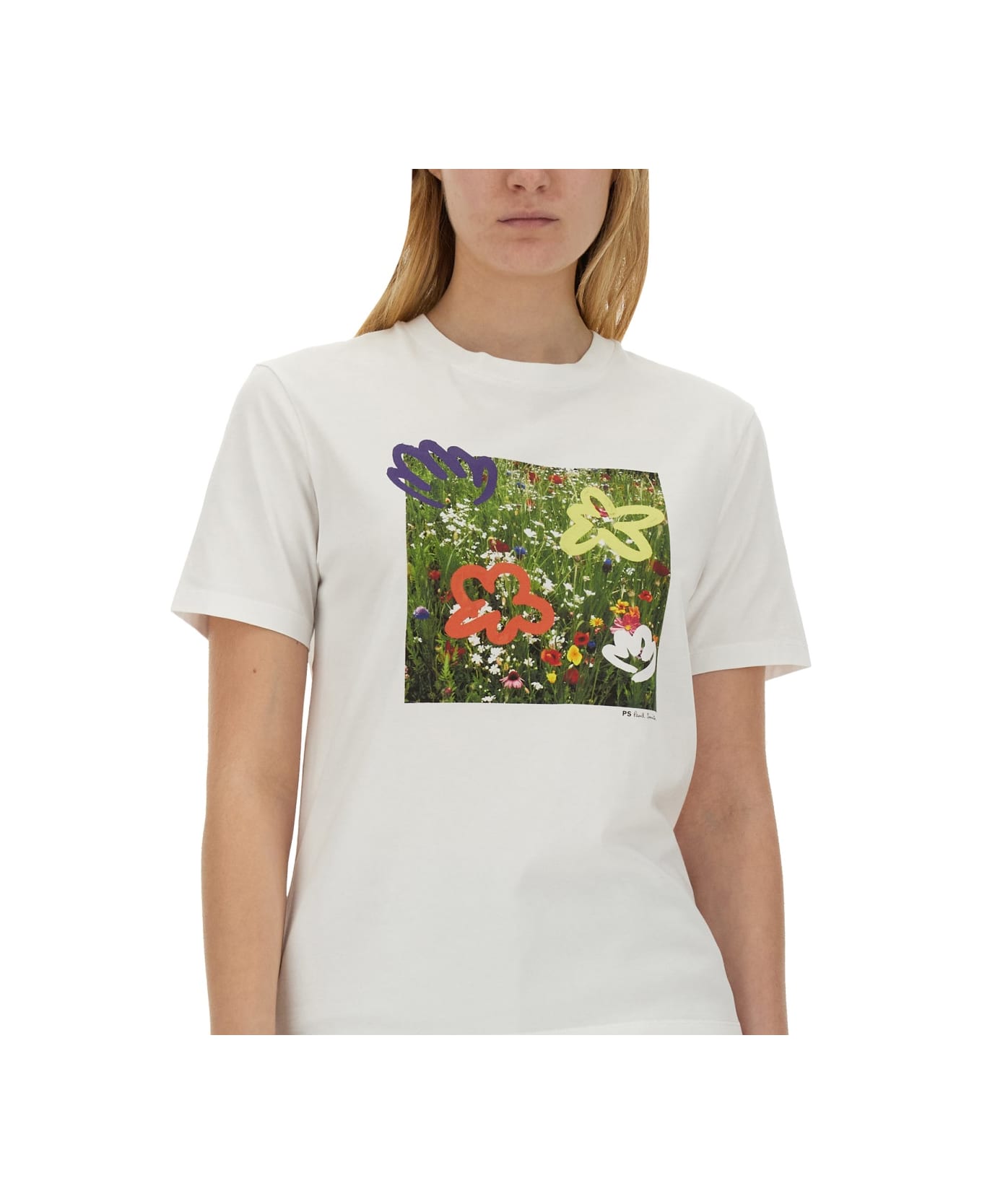 PS by Paul Smith 'wildflowers' T-shirt - WHITE