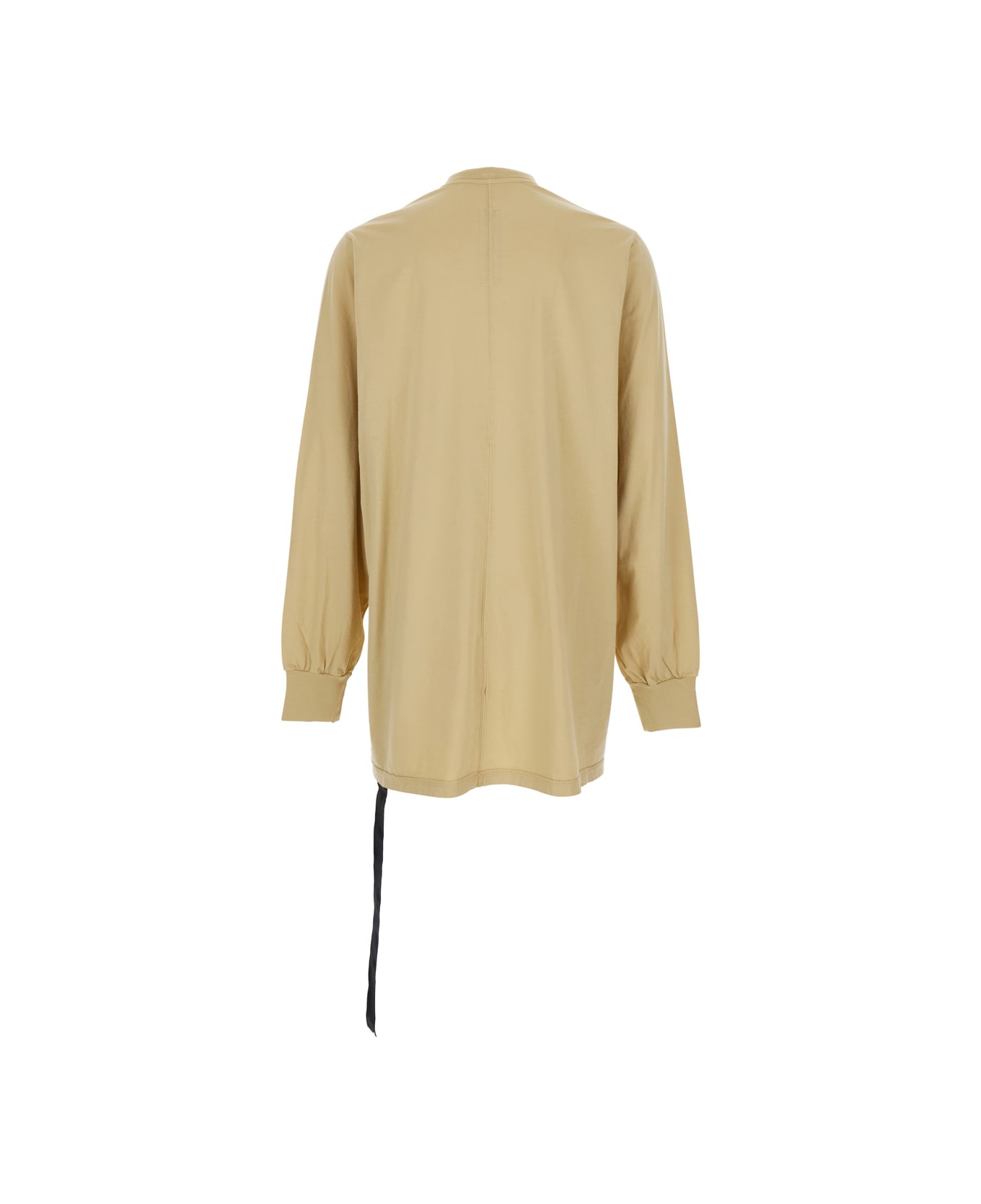 DRKSHDW 'jumbo' Beige Crewneck T-shirt With Tonal Logo Patch On The Front And Drawstring Detail On The Waist In Cotton Man - Beige シャツ