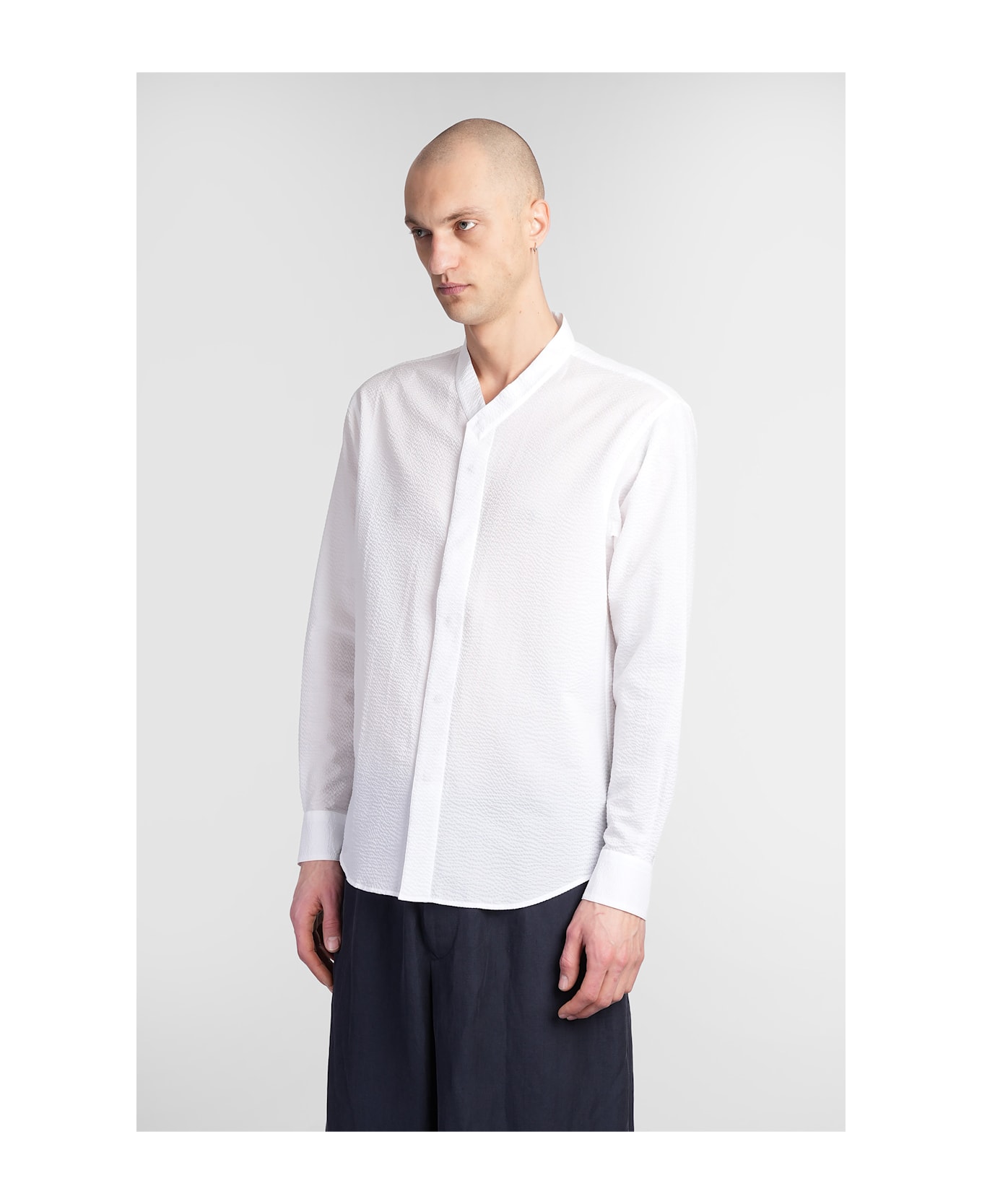 Giorgio Armani Shirt In White Cotton - white