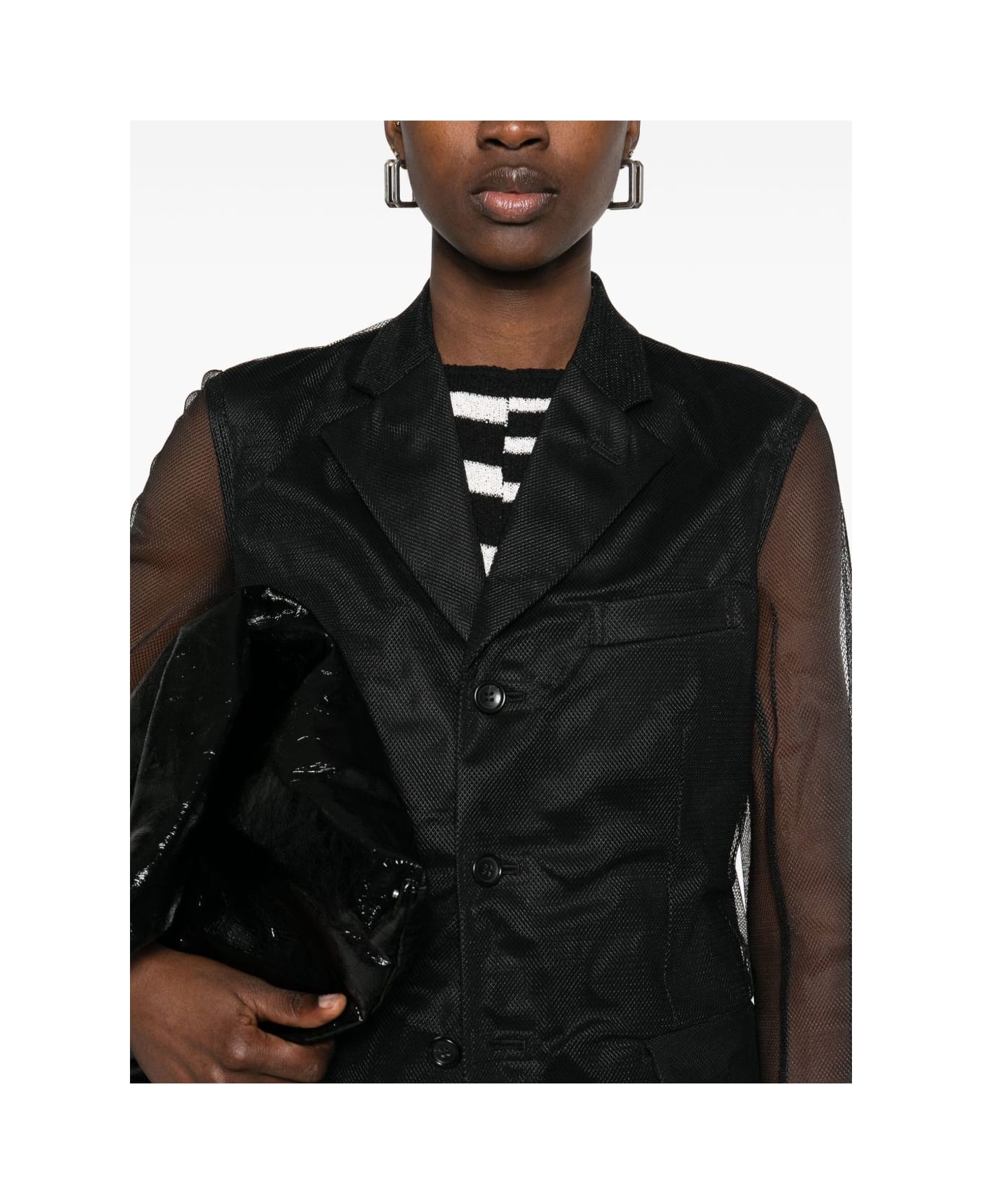 Comme des Garçons Nylon Coat - Black