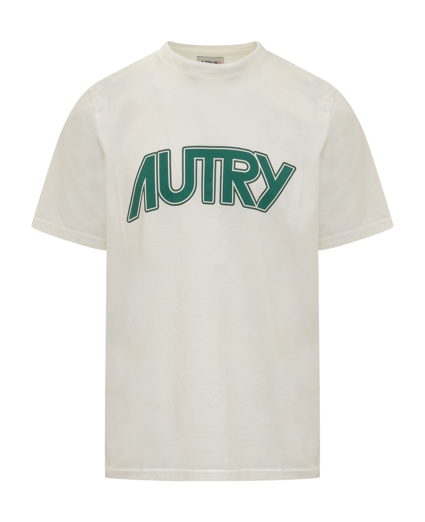 Autry Crew-neck T-shirt With Front Logo - APPAREL WHITE