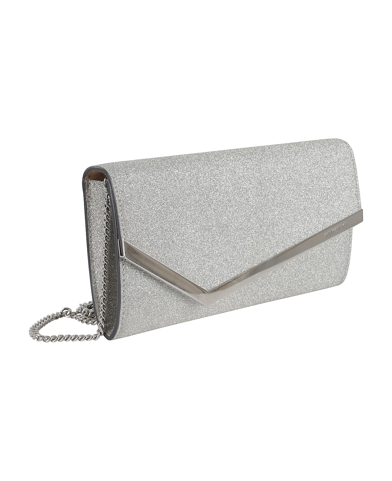 Jimmy Choo Fine Glitter Leather - Silver
