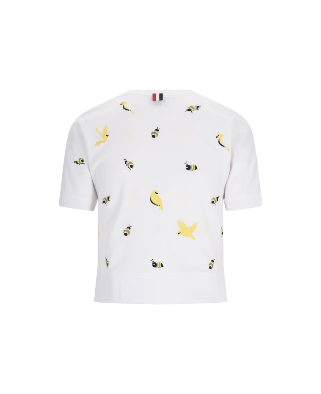 Thom Browne Logo Crop T-shirt - White Tシャツ