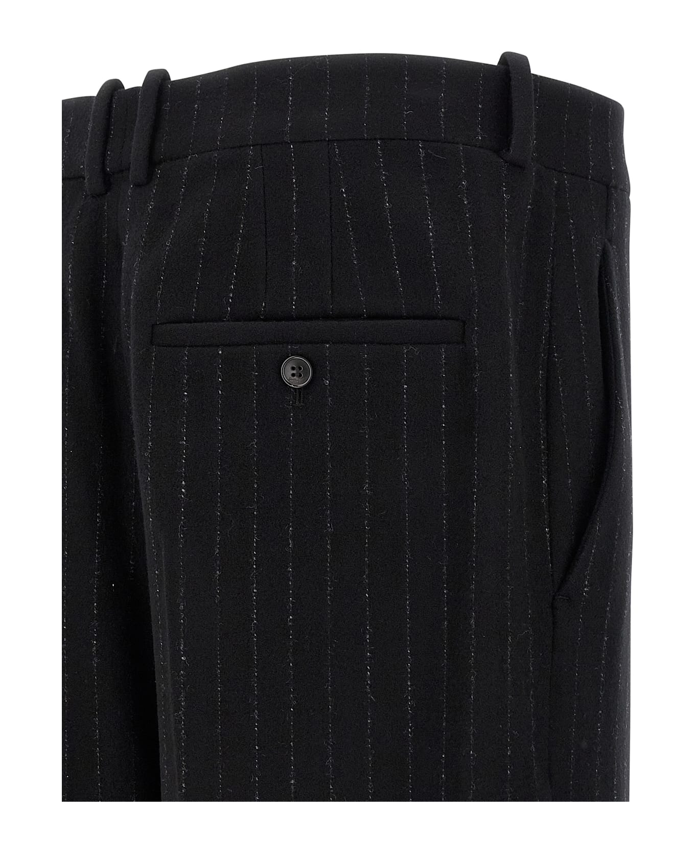 Saint Laurent Pinstripe Pants - Black  