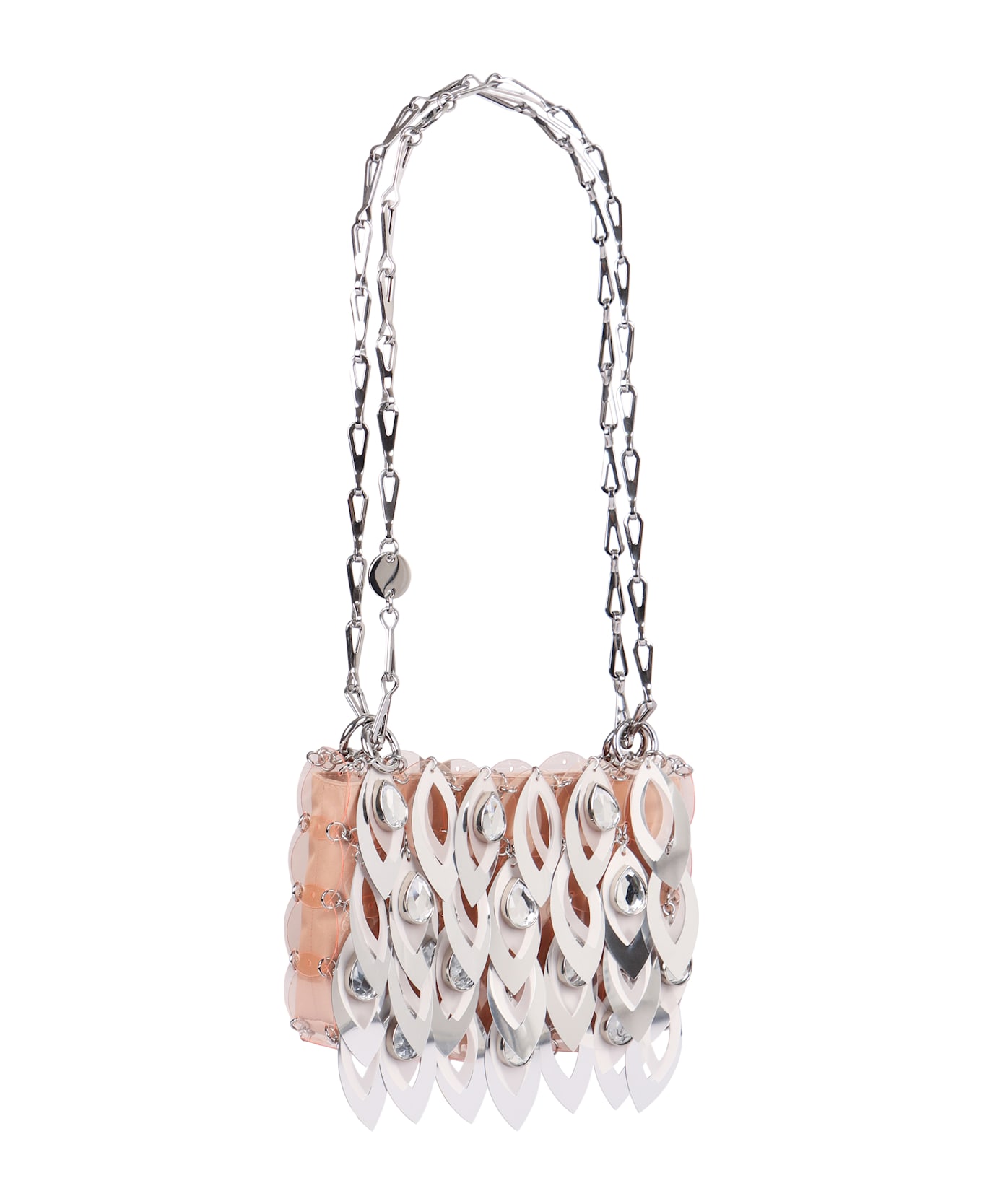Paco Rabanne Nano Sparkle Leave Shoulder Bag - Silver