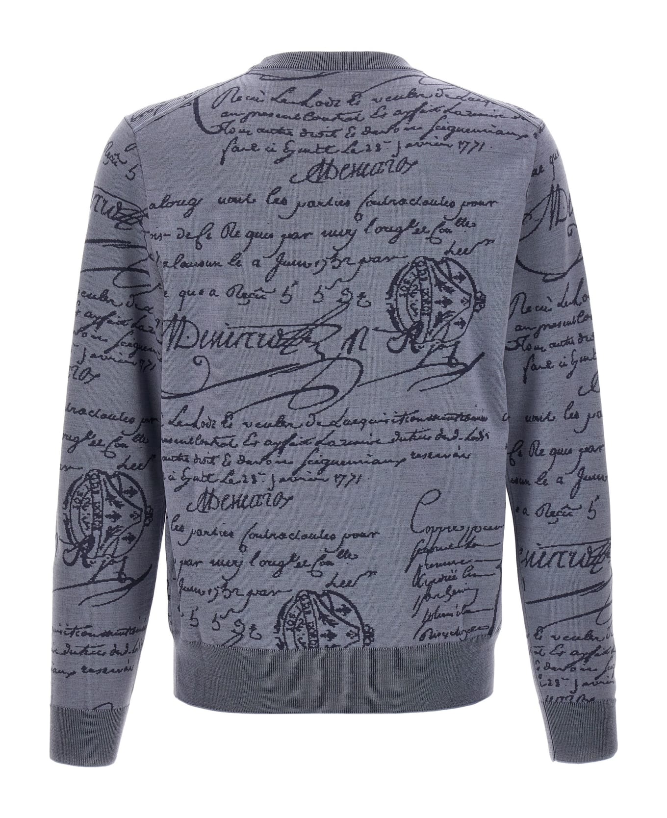 Berluti 'classic Scritto' Sweater - Gray