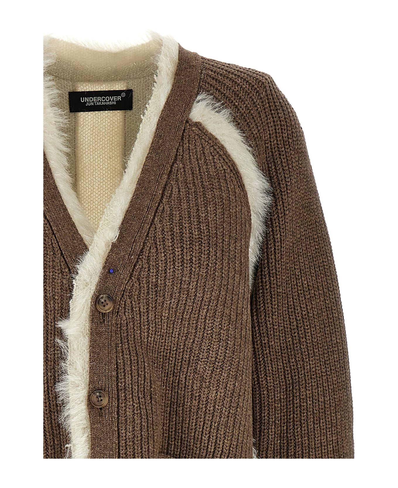 Undercover Jun Takahashi Two-material Cardigan - Brown