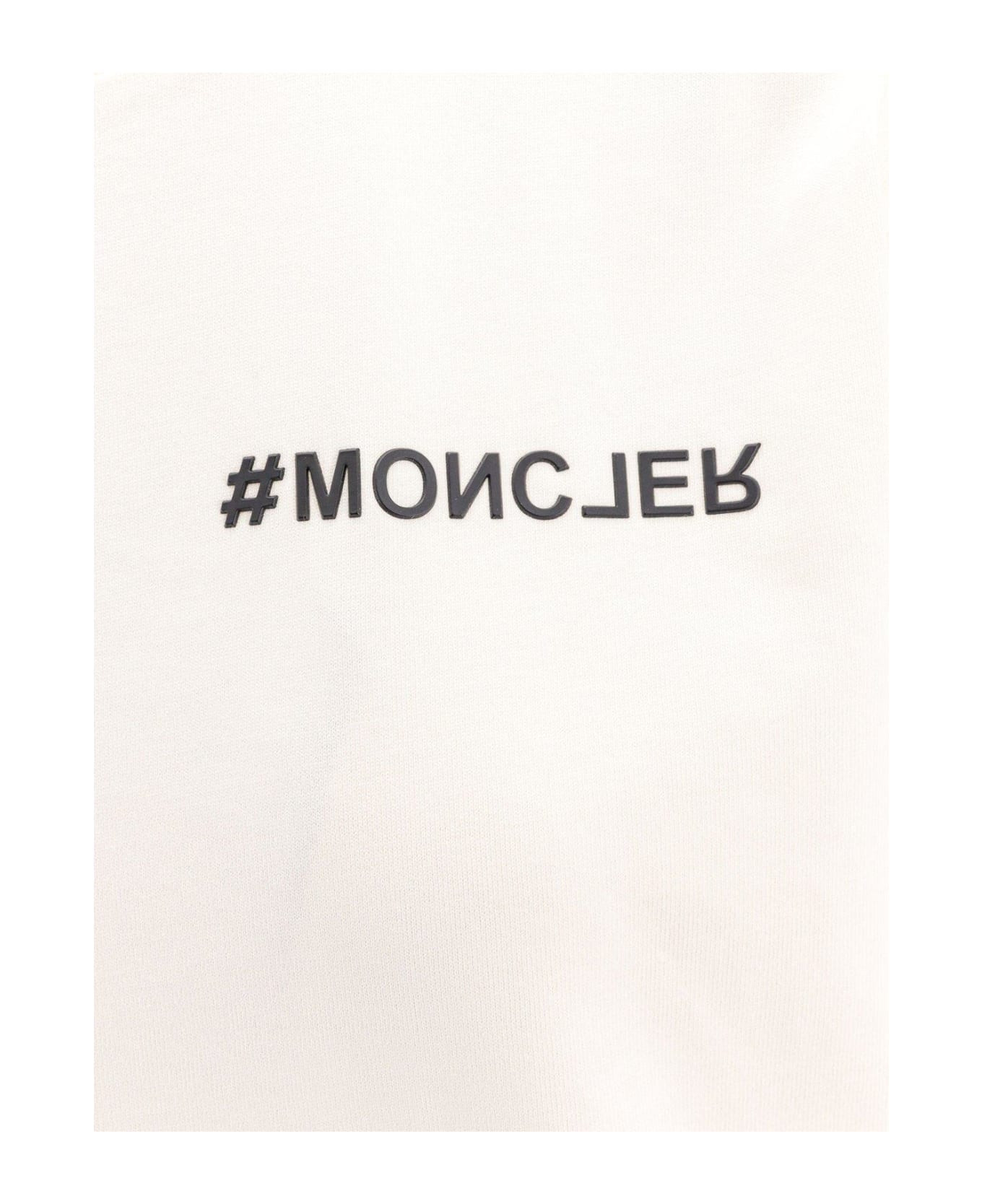 Moncler Grenoble Logo Printed Crewneck T-shirt - White シャツ