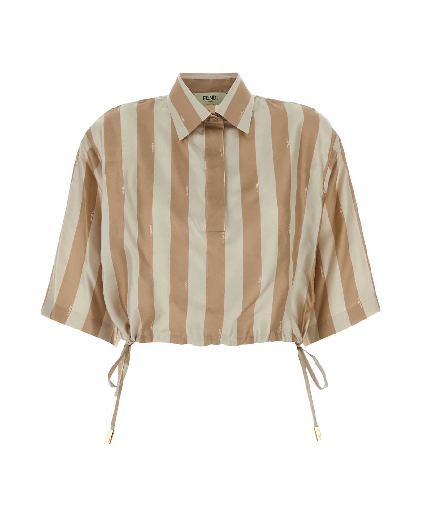 Fendi Printed Silk Polo Shirt - LINENDESERTSAND