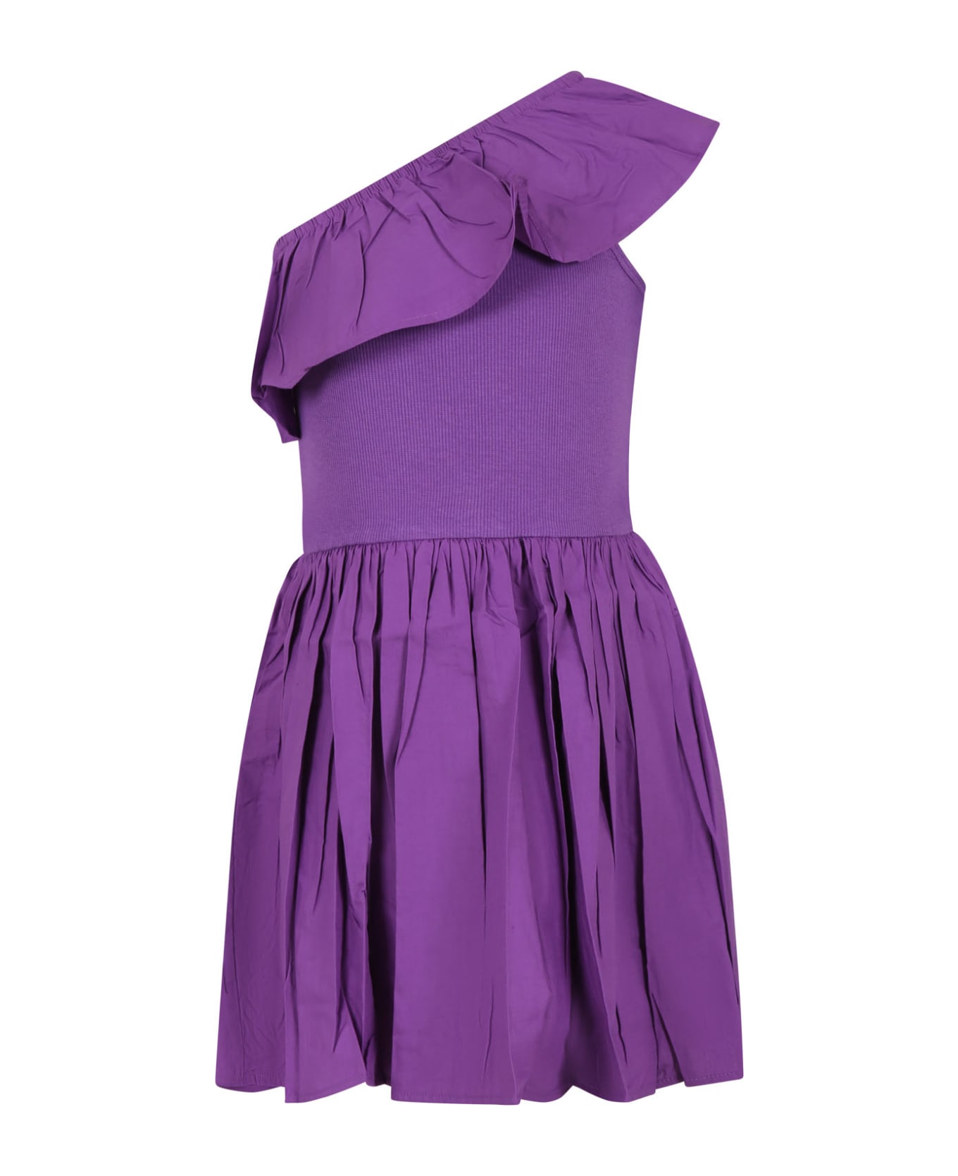 Molo Purple Dress For Girl - Violet