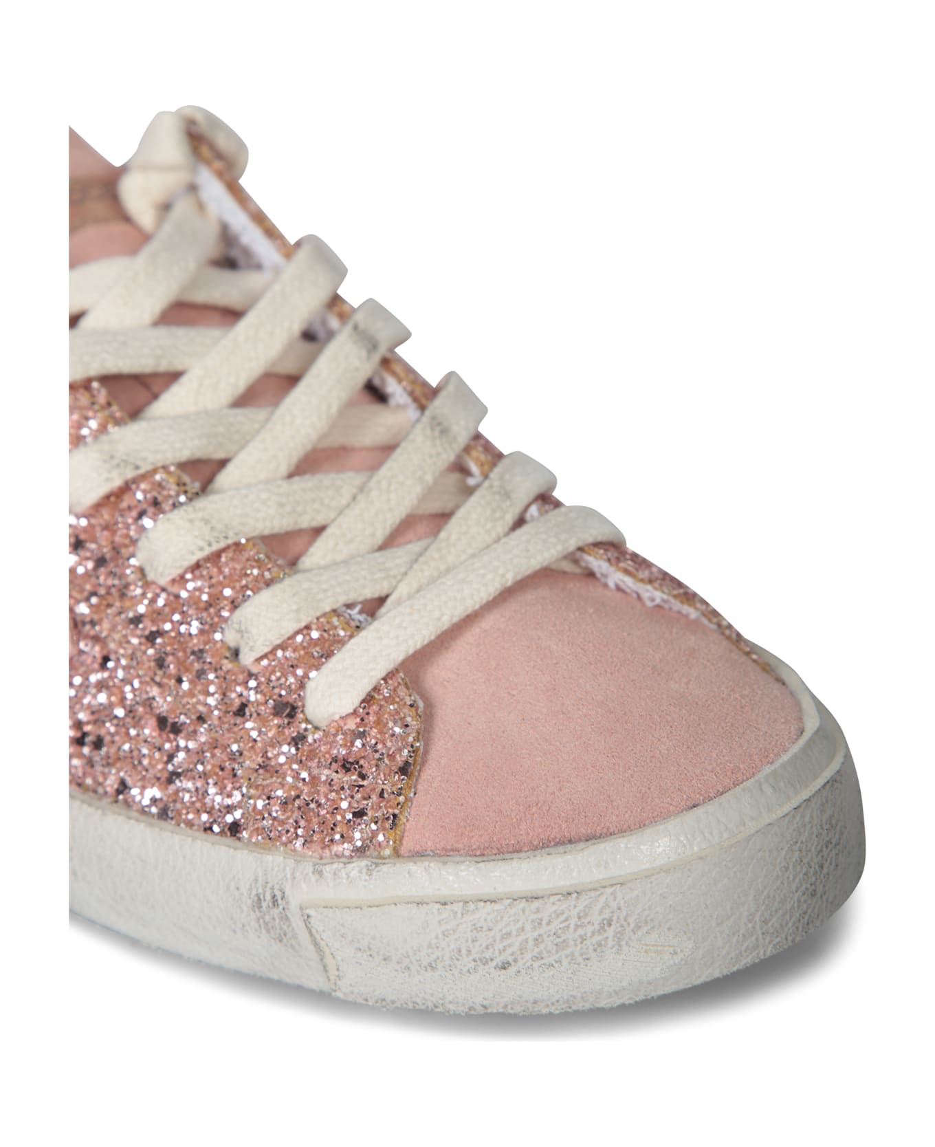 Philippe Model Prsx Low Glitter Pink Sneakers - Pink