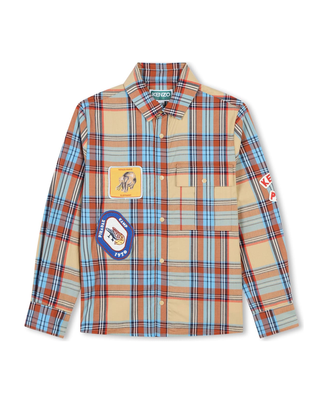 Kenzo Kids Checked Shirt - Beige