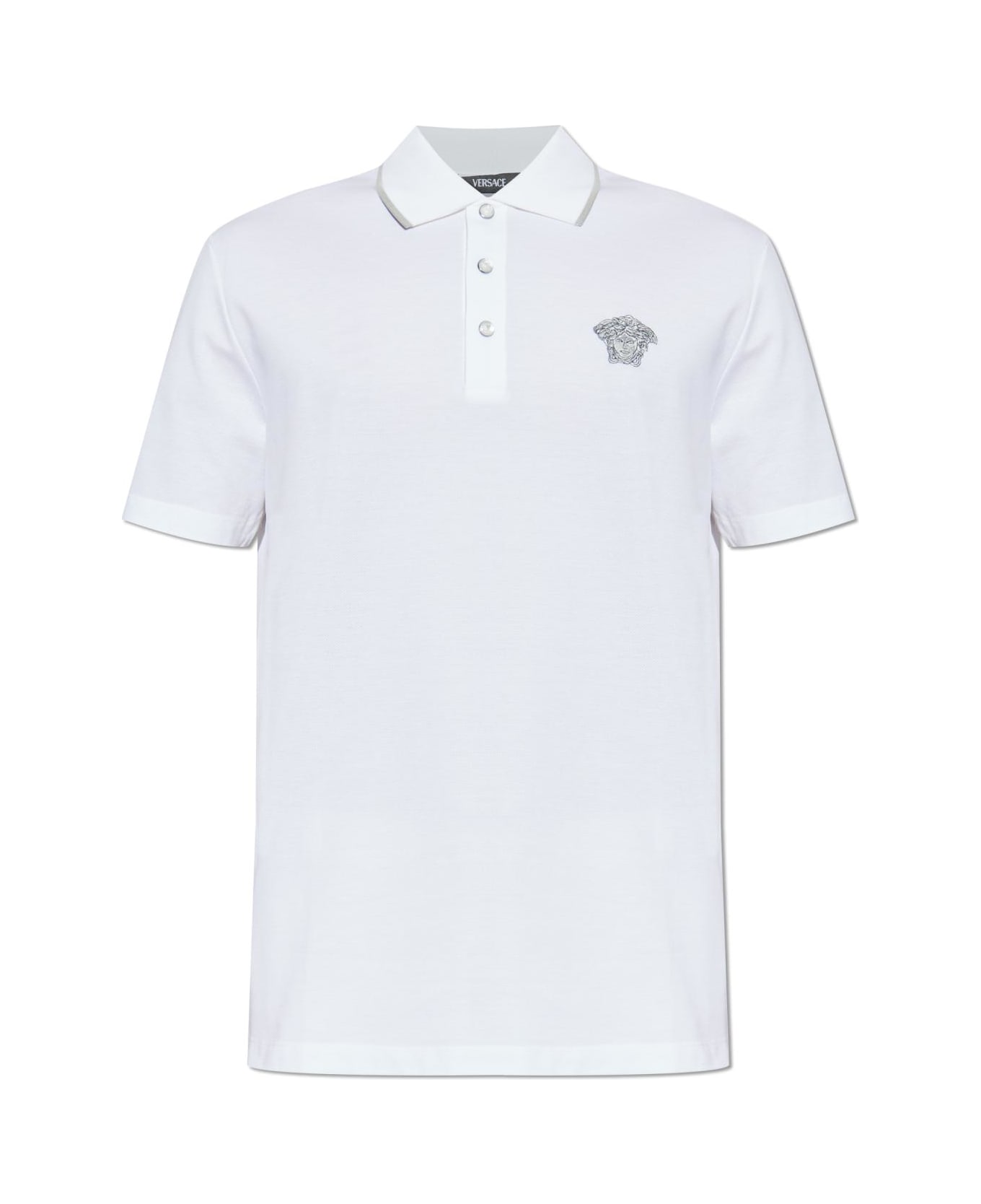Versace Polo With 
medusa
 Head - WHITE