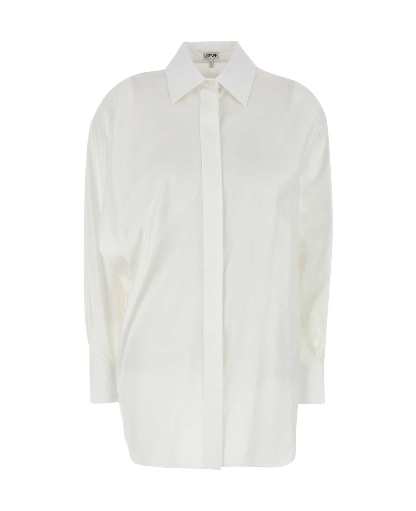 Loewe White Poplin Shirt - WHITE