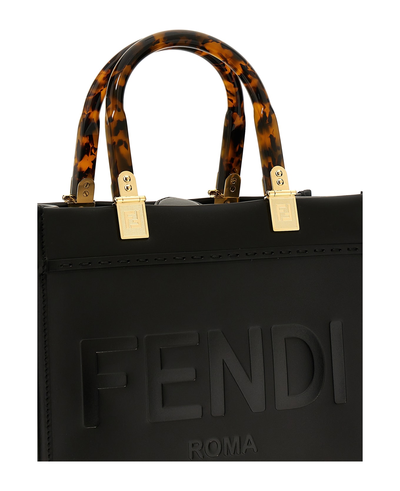 【FENDI】SMALL SUNSHINE SHOPPING BAG Fendi Sunshine Small Fabric Brown | Fendi