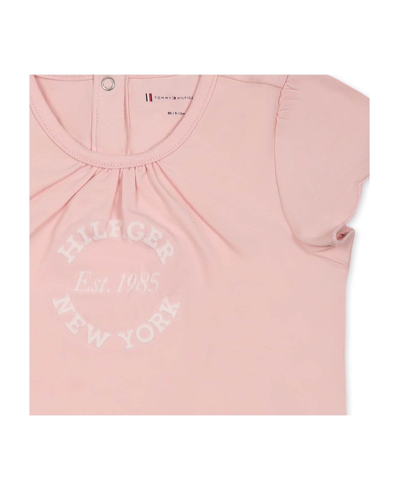 Tommy Hilfiger Pink T-shirt For Baby Girl With Iconic Flag - Pink
