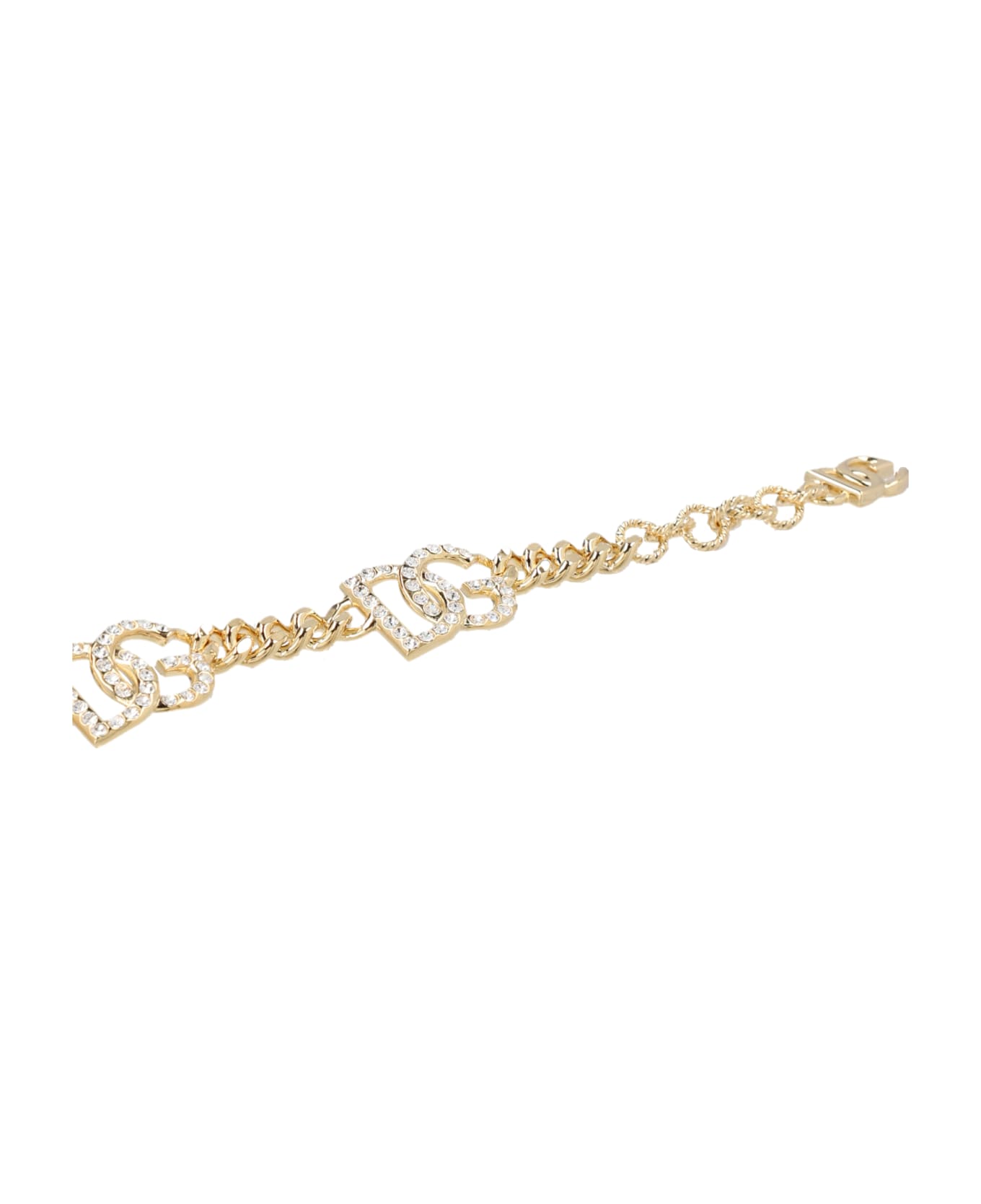 Dolce & Gabbana Crystal Logo Bracelet - Gold