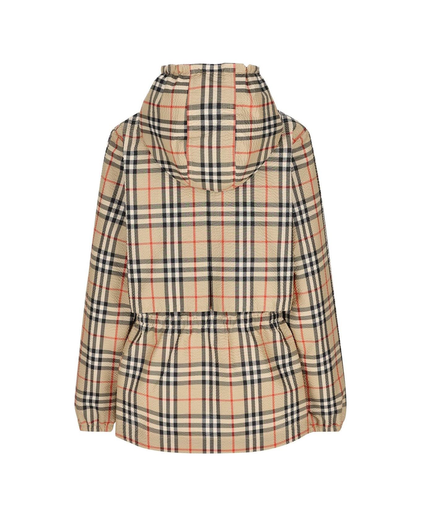 Burberry Vintage Check Hooded Zipped Jacket - Archive beige コート＆ジャケット