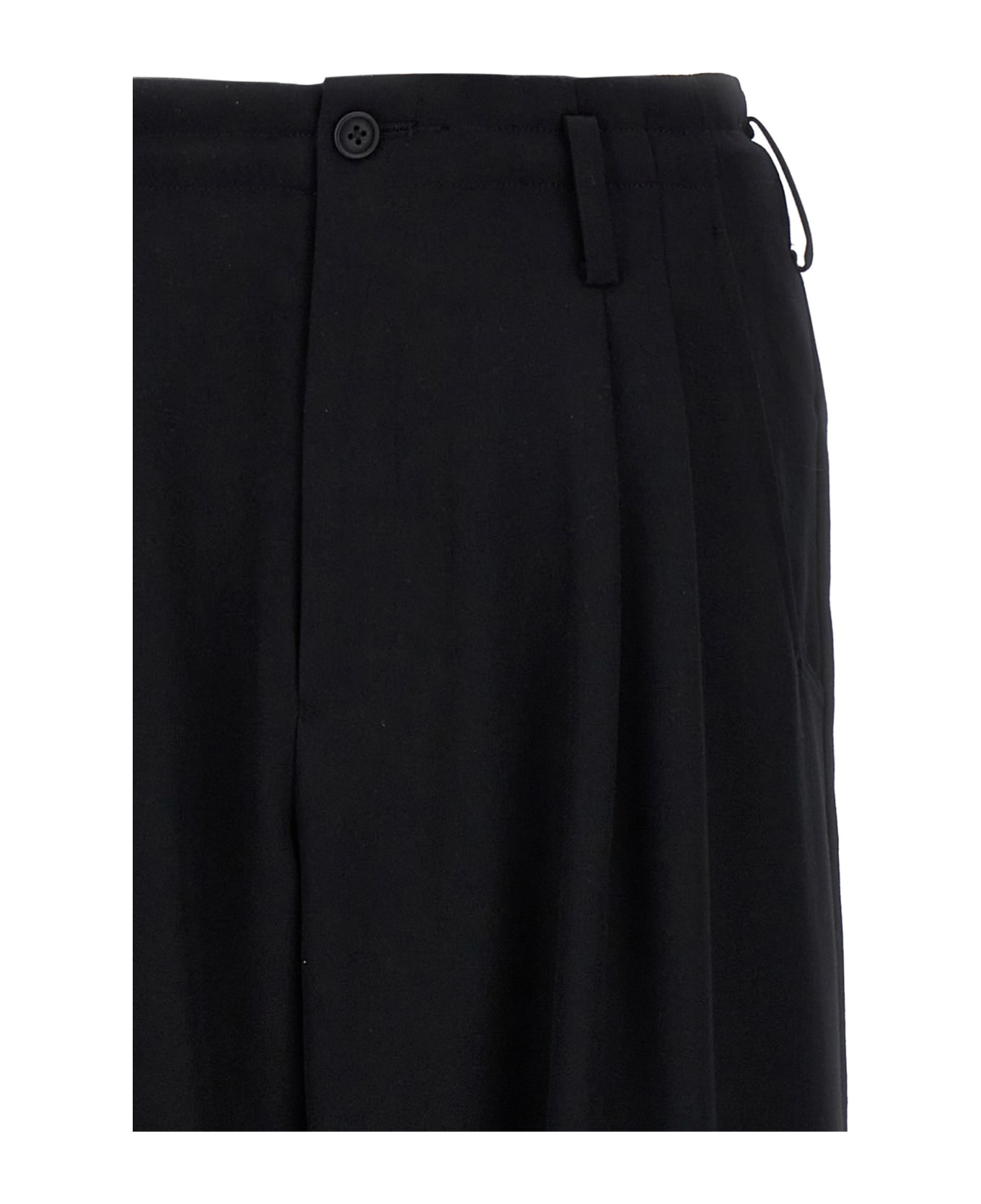 Yohji Yamamoto '2tuck Tab Gp' Pants - Black  