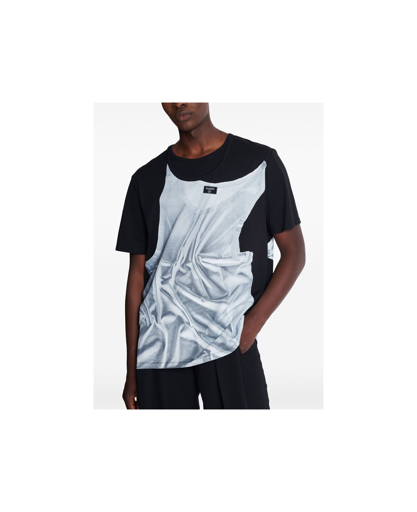 Balmain T-shirt - BLACK/GREY