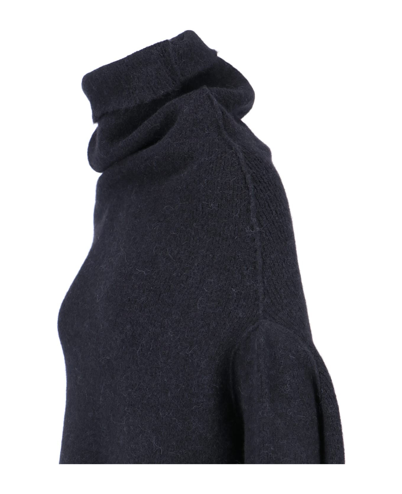 Rick Owens 'shroud' High Neck Sweater - Black  