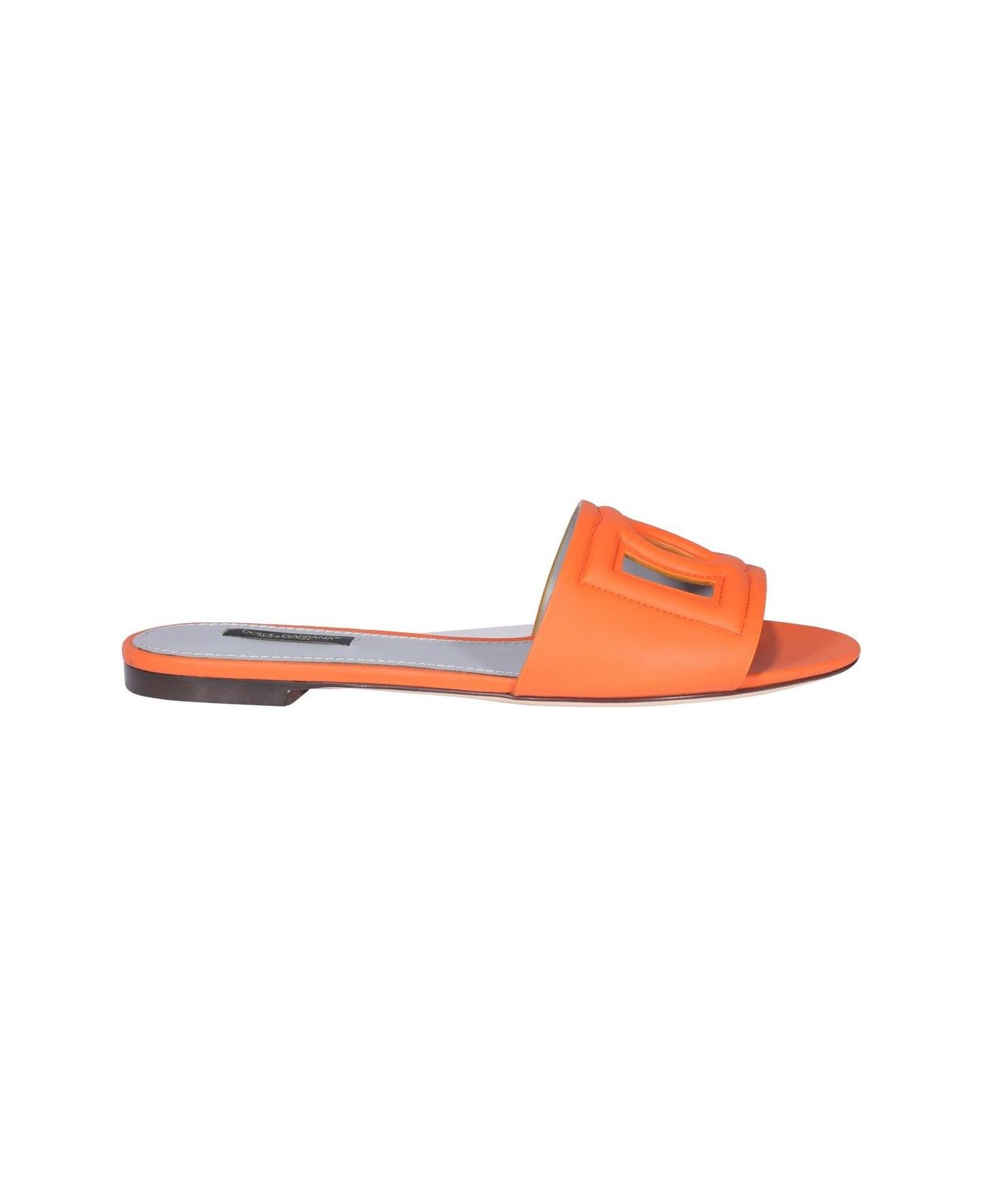 Dolce & Gabbana Logo Cut-out Sandals - Arancio